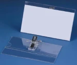 Identyfikator PVC z klipsem i agrafką 360