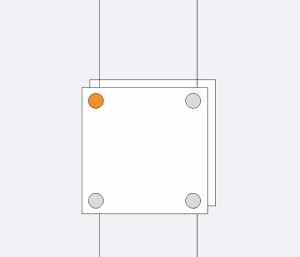 Dwustronny uchwyt AIR1121 do pionowego mocowania tabliczek (1szt.) 